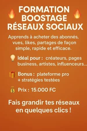 Formation boostage réseaux sociaux