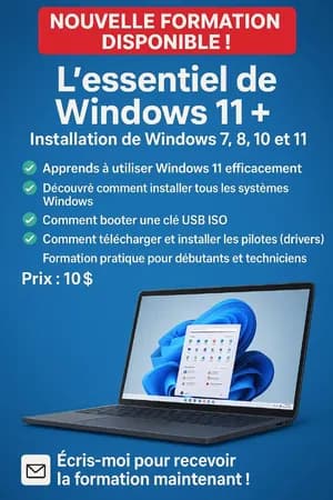 l'essentiel Windows 11 + installation de Windows 7, 8, 10 et 11