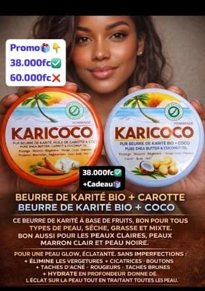 Beurre de karité bio aux fruits 🥕+🥥