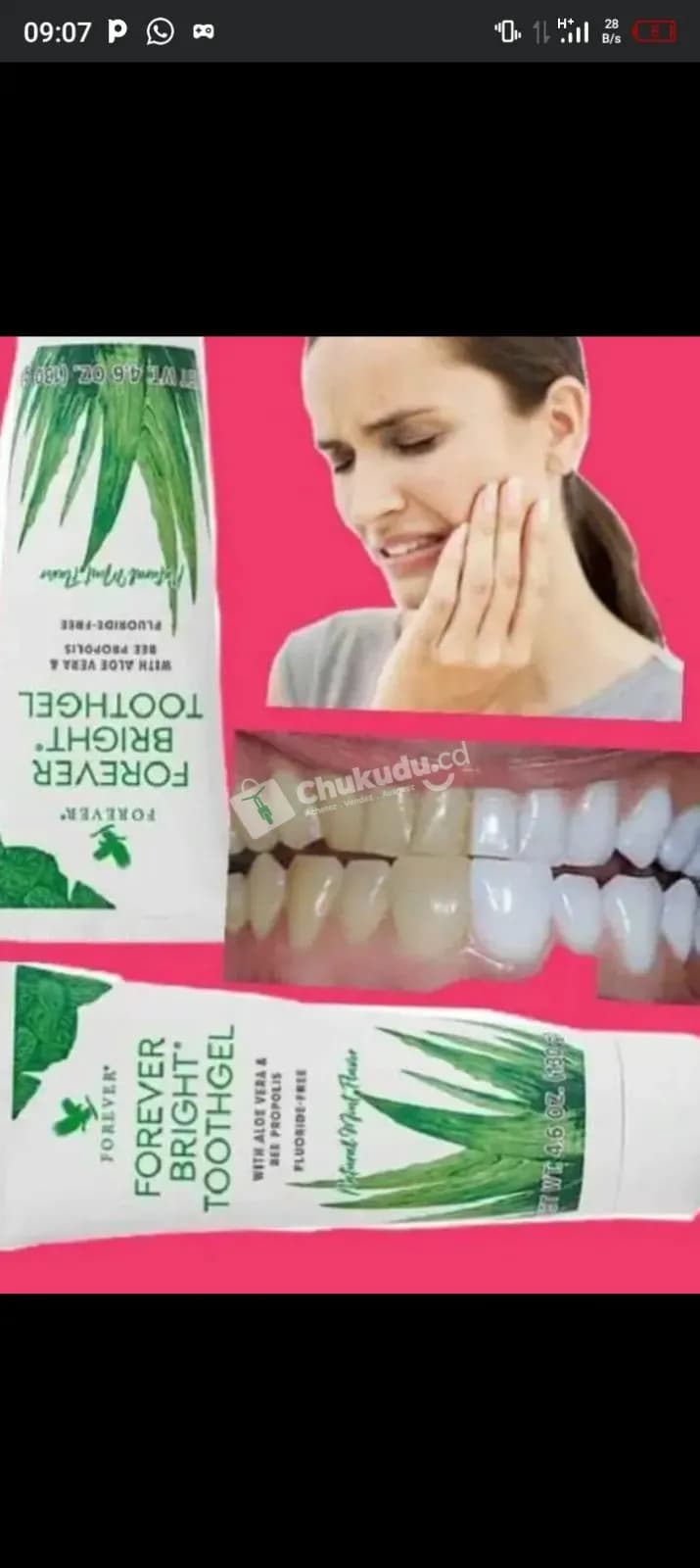 Dentifrice Bright aloe vera