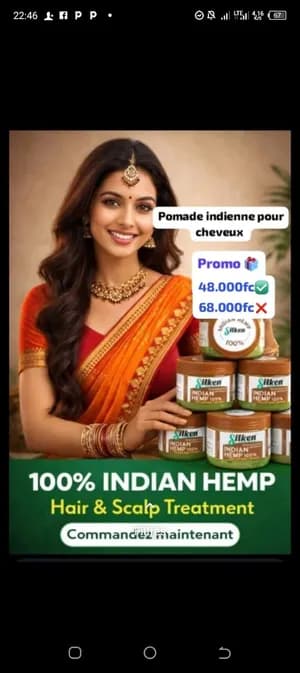 Pomade indienne pour cheveux