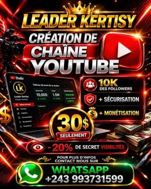 PROMOTIONS BOOSTER OÙ VENTE DES CHAÎNE YOUTUBE 10K D'ABONNÉS