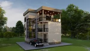 Plan d'une maison duplexe 110m2